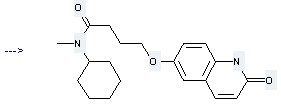 The Butanamide,N-cyclohexyl-4-[(1,2-dihydro-2-oxo-6-quinolinyl)oxy]-N-methyl- could be obtained by the reactant of Cyclohexyl-methyl-amine and 4-(2-Oxo-1,2-dihydro-quinolin-6-yloxy)-butyric acid